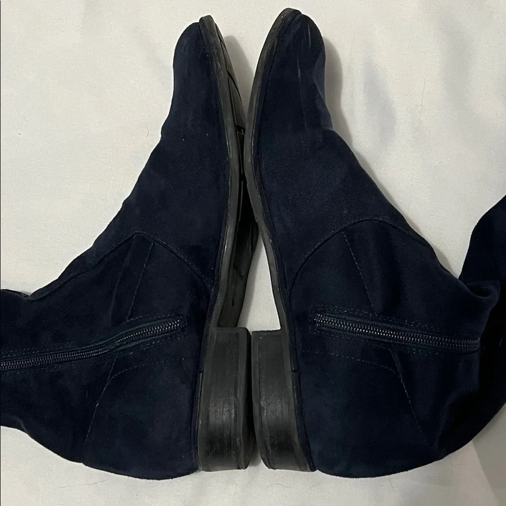 Marc Fisher “Hulie” Navy Suede Over the Knee Boots